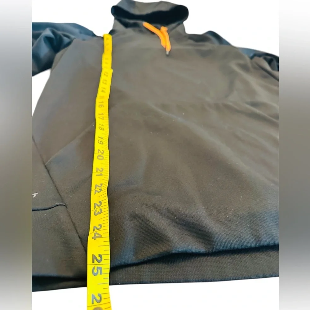 Nike Black Hoodie Sweatshirt with and White Sleeve Logos